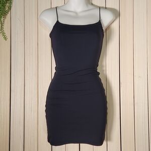Aritzia Wilfred Dress Mini with Spaghetti Straps Black Size 2xs Aritzia